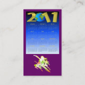 Tanz- oder Fitnessgeschäftskarte mit Kalender 2011 Visitenkarte (Rückseite)