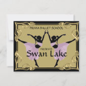 TANZ- ODER THEATER-PRODUKTIONSTICKETINVITATION EINLADUNG (Vorderseite)