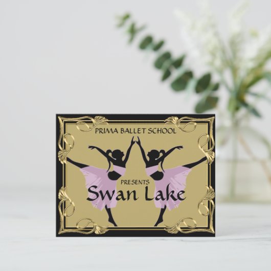 TANZ- ODER THEATER-PRODUKTIONSTICKETINVITATION EINLADUNG (Stehend Vorderseite)