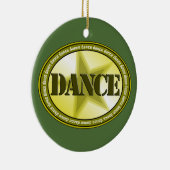 Tanz-Oval - Grün Keramik Ornament (Rechts)