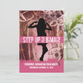 Tanz Party Bat Mitzvah Einladung (Stehend Vorderseite)