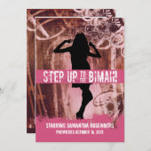 Tanz Party Bat Mitzvah Einladung (Vorne/Hinten)