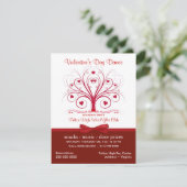 Tanz-Party des Valentines Tages- Nutzen-Art Einladung (Stehend Vorderseite)