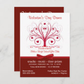 Tanz-Party des Valentines Tages- Nutzen-Art Einladung (Vorne/Hinten)