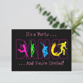 Tanz-Party Einladung (Stehend Vorderseite)