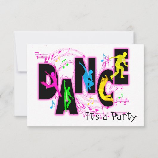 Tanz-Party Einladung (Vorderseite)