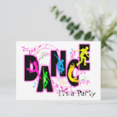 Tanz-Party Einladung (Stehend Vorderseite)