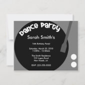 Tanz-Party-Geburtstag Einladung (Vorderseite)