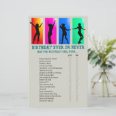 Tanz Party Geburtstag für immer oder nie Game (Stehend Vorderseite)