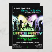 Tanz Party Geburtstagseinladungen Einladung (Vorne/Hinten)