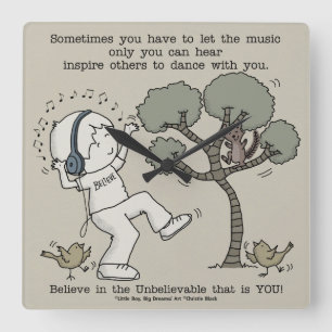 Tanz Quadratische Wanduhr