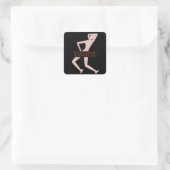 Tanz Quadratischer Aufkleber (Tasche)