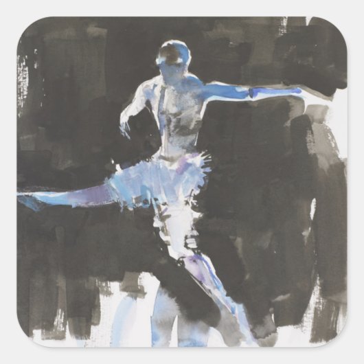 Tanz Quadratischer Aufkleber (Vorderseite)