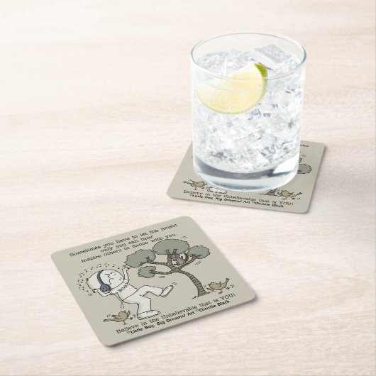 Tanz Rechteckiger Pappuntersetzer (Vor Ort)