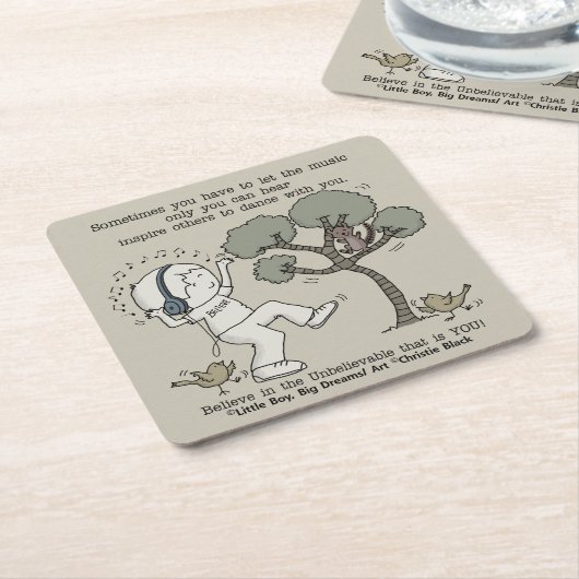 Tanz Rechteckiger Pappuntersetzer (angewinkelt)