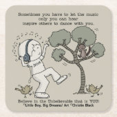 Tanz Rechteckiger Pappuntersetzer (Vorderseite)