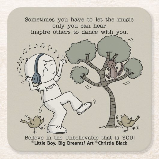 Tanz Rechteckiger Pappuntersetzer (Vorderseite)