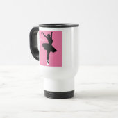 Tanz (rosa) reisebecher (Vorderseite Links)