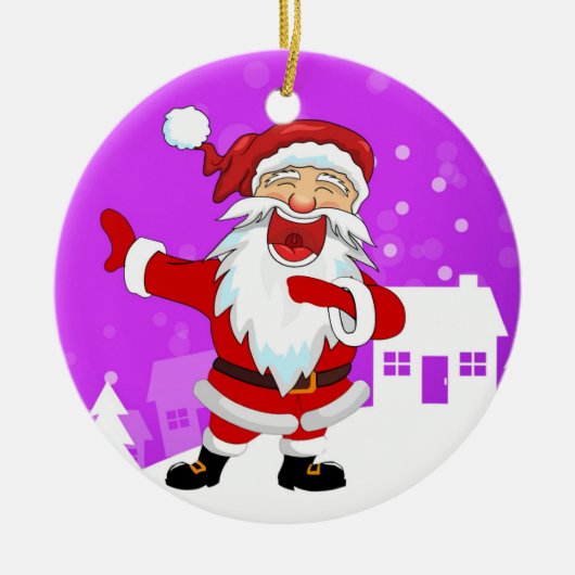 Tanz Santa Keramik Ornament (Vorne)