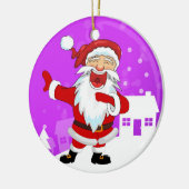 Tanz Santa Keramik Ornament (Links)