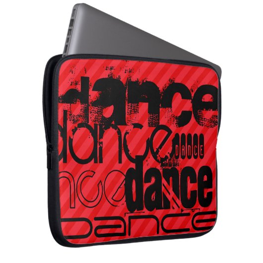 Tanz; Scarlet Rote Streifen Laptopschutzhülle (Vorne Rechts)