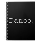 Tanz. Schwarzweiss-Tanz-Zitat-Schablone Notizblock (Vorderseite)