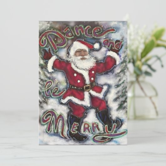 Tanz & Sei frohe Grußkarte Einladung (Stehend Vorderseite)