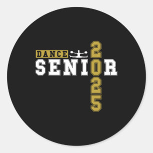 Tanz Senior Night Dance Senior 2025 Abschluss 14 Runder Aufkleber