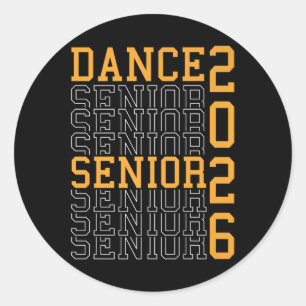 Tanz Senior Night Dance Senior 2026 Abschluss 18 Runder Aufkleber