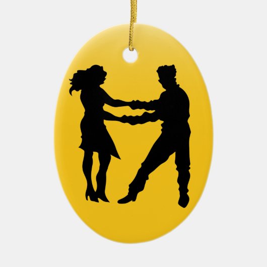 Tanz - Shag, Jitterbug, BeBop- SRF Keramik Ornament (Vorne)