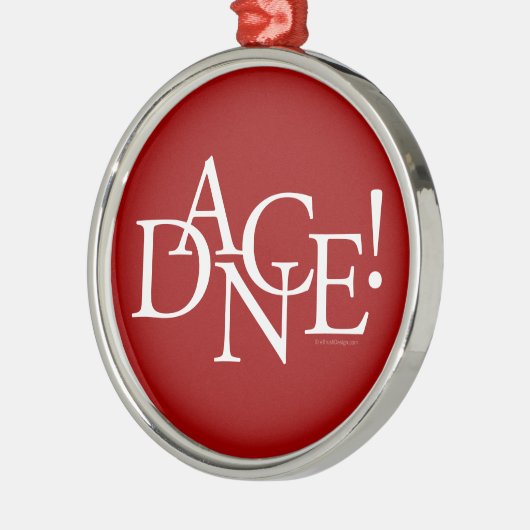 Tanz! Silbernes Ornament (Links)