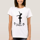 Tanz - Silhouette Ballerina T-Shirt (Vorderseite)