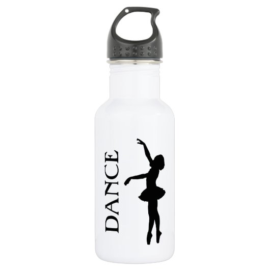 Tanz - Silhouette Ballerina Trinkflasche (Vorderseite)