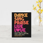 Tanz Sing Lob Live Liebe Tanzen Christlich Männer Karte (Gelbe Blume)