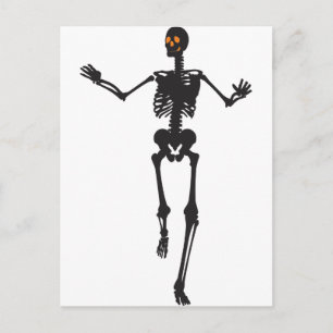 Tanz-Skelett Postkarte