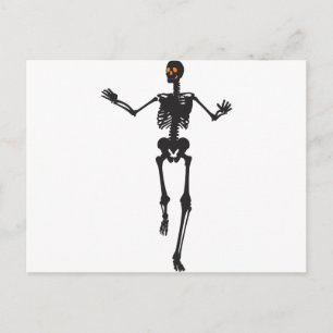 Tanz-Skelett Postkarte