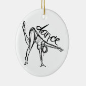 Tanz-Skizze Keramik Ornament (Rechts)