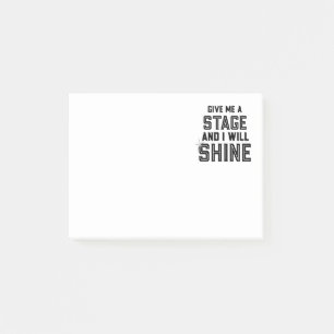 Tanz-Studenten-Theater-Geschenk geben mir eine Post-it Klebezettel