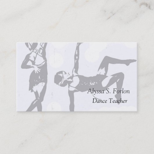 Tanz-Studio-personalisierte Geschäfts-Karten Visitenkarte (Vorderseite)