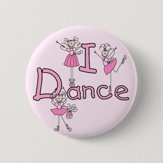 Tanz-T - Shirts und Geschenke der Ballerina-I Button (Vorderseite)