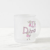 Tanz-T - Shirts und Geschenke der Ballerina-I Mattglastasse (VorderseiteRechts)