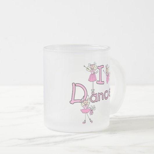 Tanz-T - Shirts und Geschenke der Ballerina-I Mattglastasse (VorderseiteRechts)