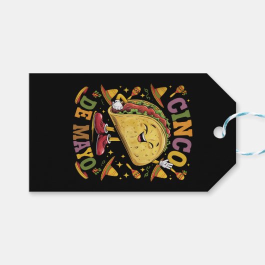 Tanz Taco Funny Cinco De Mayo Fiesta Party Geschenkanhänger (Vorderseite (Horizontal))