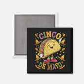 Tanz Taco Funny Cinco De Mayo Fiesta Party Magnet (Vorderseite/Rückseite)