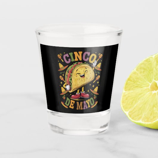 Tanz Taco Funny Cinco De Mayo Fiesta Party Schnapsglas (Vorderseite)