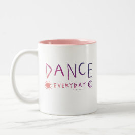 TANZ TÄGLICHES Zitat-Ballett *Sunset Ombre* Zweifarbige Tasse