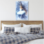 Tanz, Tanz, Ballett, Blau, weiße Leinwand, Printwe Leinwanddruck (Insitu (Schlafzimmer))