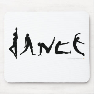 Tanz-Tanzen-Silhouette-Entwurf Mousepad