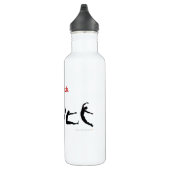 Tanz-Tanzen-Silhouette-individueller Name Trinkflasche (Rechts)