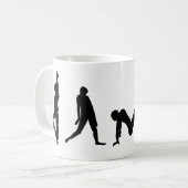 Tanz-Tanzen-Silhouette-Tasse Kaffeetasse (Vorderseite Links)